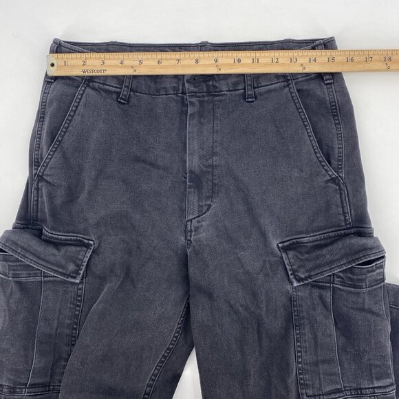 Uniqlo Mens Size S 27-30 Waist Denim Cargo Pants Dark Gray - Picture 12 of 14